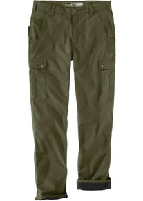 Carhartt Ripstop-Fleece, cargo pants , color: Dark Green (G72) , size: W42/L32