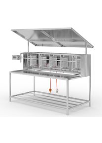 Spanferkelgrill Spießgrill Gastrogrill Motor Lammgrill Schweinegrill Gastro Grillspieß Edelstahl Profi Gas Grill online Ricon
