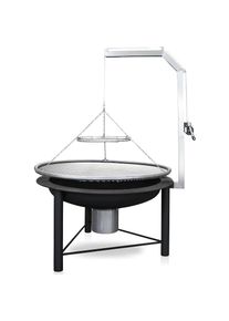 Gastrogrill Kurbel Schwenkgrill Schwenker Gastro Grillrost Edelstahl Profi XXL rund Holzkohlegrill Gastronomie Kupfer online Ricon