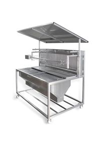 Spanferkelgrill Spießgrill Gastrogrill Motor Lammgrill Schweinegrill Gastro Grillspieß Edelstahl Profi Holzkohlegrill online Ricon