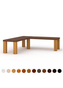Premiun Eckpolster Sitzbank nougatbraun handgemacht edel und wertbeständig Glas Tisch zum konfigurieren Aachen ricon manufaktur Silber Blattmetall