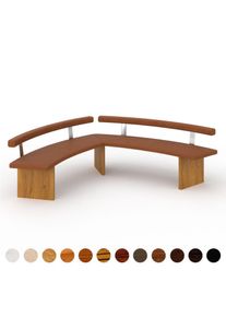 gepolsterte Ecksitzbank nach Mass Leder in Deutschland gefertigt verschiedene braune Stoffe Velours Samt von ricon manufaktur