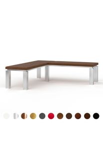 Premiun Eckpolster Sitzbank nougatbraun handgemacht edel und wertbeständig Glas Tisch zum konfigurieren Aachen ricon manufaktur Silber Blattmetall