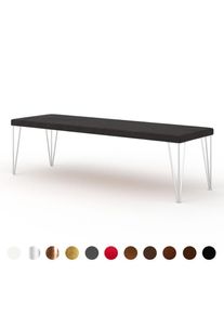 Polsterbank schwarz mit exklusivem Stoff eckig bis rund nach Wunschmaß verschiedene Gestelle mir Holz oder Metall Beinenricon