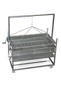 Gastrogrill nach Maß konfigurieren Gastro Grillrost Edelstahl Profi XXL Holzkohlegrill höhenverstellbar Gastronomie online Ricon