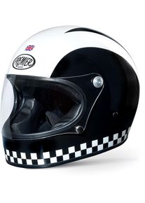 Premier Trophy Retro, Integrale helm , kleur: Zwart/Wit , maat: S