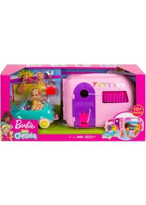 Barbie Puppen Fahrzeug »Chelsea Camper Spielset Mit Puppe« bunt, Mattel Spielset, »Barbie Chelsea Camper und Puppe«