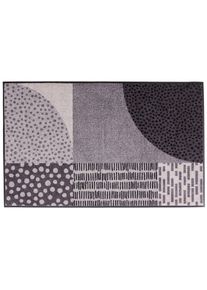 wash+dry by Kleen-Tex Fußmatte, Rechteckig, 7 Mm Höhe grau, Größe B/L: 40 cm x 60 cm 7 mm , Aus äußerst strapazierfähigem Polyamid