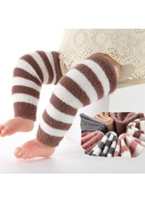 Newborn Baby Socks Cute Striped Socks Infant Kid Cotton Toddlers Leg Warmers Knee Soft Velvet Long Baby Socks For Girls Boy