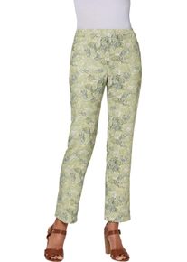 Damska Nohavice, kašmírová potlač lipovo zeleno-citrónová potlač veľkosť 28