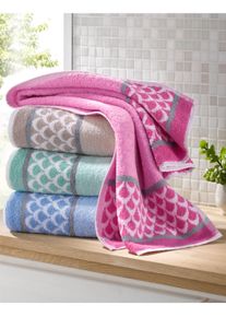 Ross unisex Handdoek in groen ,maat 50x100 cm - Handdoek, Witt, 100% Katoen
