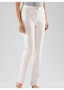 Damen Jeans mit abgerundeten Taschen in weiß ,Größe 36, WITT, 98% Baumwolle, 2% Elasthan