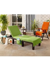 unisex Badlaken in appelgroen ,maat 60x130 cm - Badlaken, WITT, 100% Katoen