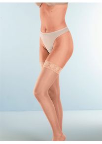 Damen Selbsthaftende Stützstrümpfe in beige ,Größe 1/36, WITT, 80% Polyamid, 20% Elasthan