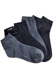 Camano Damen Kurzschaft-Socken in 1x marine + 2x mittelblau + 4x hellblau ,Größe 35-38, Witt, 77% Baumwolle, 22% Polyamid, 1% Elasthan