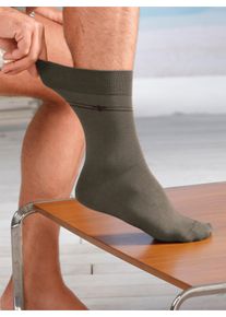 Rogo Herren Herren-Socken in oliv ,Größe 39-42, Witt, 70% Baumwolle, 28% Polyamid, 2% Elasthan