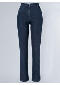 Dames 5-pocketjeans met stretch in blue-stonewashed ,maat 195, WITT, 81% Katoen, 17% Polyester, 2% Elastan