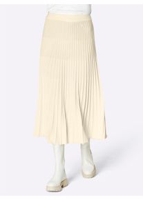 CREATION L PREMIUM Damen Strickrock aus reiner Merino-Wolle in ecru ,Größe 36, Witt, 100% Schurwolle
