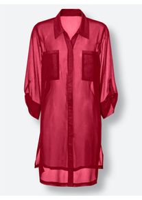 feel good Dames strandblouse in rood ,maat 36/38, Witt, 100% Polyester