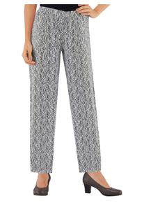 Dames Comfortbroek met viscose in zwart zebra ,maat 195, WITT, 52% Polyester, 48% Viscose