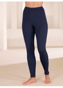 wäschepur Dames Broek, lang in marine ,maat 38, Witt, 100% Katoen
