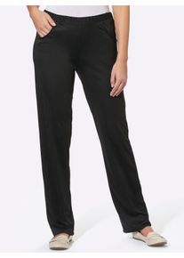 Dames Jerseybroek met zijzakken in zwart ,maat 54, WITT, 100% Polyester
