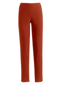 Dames Broek met comfortband van viscose in kaneel ,maat 36, Witt, 72% Viscose, 25% Polyamide, 3% Elastan