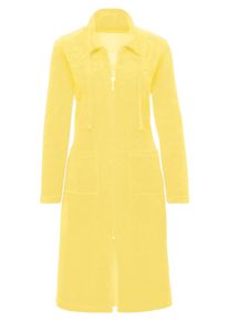 Plantier Dames Badjas in citroen ,maat 36/38, Witt, 80% Katoen, 20% Polyester