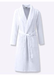 Plantier Dames Badjas in wit ,maat 36/38, Witt, 50% Katoen, 50% Polyester