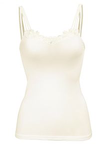 Comazo Dames Hemd in champagne ,maat 36, Witt, 98% Modal, 2% Elastan