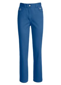 Dames 5-pocketjeans met rechte snit in blue-stonewashed ,maat 36, WITT, 98% Katoen, 2% Elastan