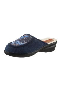 Schawos Dames Pantoffels in marine ,maat 37, Witt, 100% Textiel