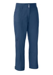 Dames Stretchbroek met rits aan de pijpzoom in jeansblauw ,maat 36, WITT, 98% Katoen, 2% Elastan