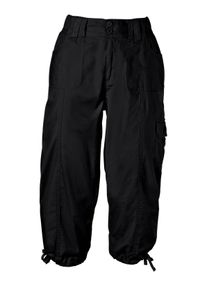 Dames Capribroek met in de wijdte verstelbare zoom in zwart ,maat 36, WITT, 98% Katoen, 2% Elastan