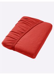 wäschepur unisex Hoeslaken in terra ,maat 1 st. 90x190 - 100x220 cm, Witt, 95% Katoen, 5% Elastan