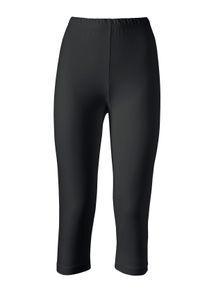 Dames Caprilegging met comfortband rondom in zwart ,maat 38, WITT, 95% Katoen, 5% Elastan