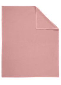 Biederlack unisex katoenen deken in roze ,maat 150x200 cm, Witt, 100% Katoen