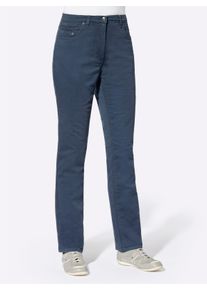 Dames Jeans met versiering van pailletten in donkerblauw ,maat 19, WITT, 98% Katoen, 2% Elastan