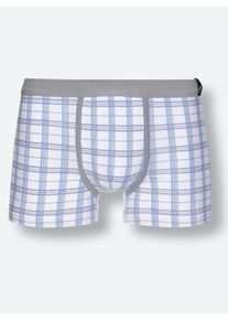 Herren Pants in weiß-kariert ,Größe 5, Witt, 95% Baumwolle, 5% Elasthan