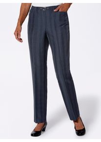 Dames Comfortbroek per 2 stuks in marine + marine gestreept ,maat 215, WITT, 98% Polyester, 2% Viscose
