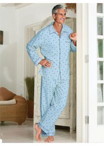 Heren Pyjama in lichtblauw ,maat 44/46, Witt, 100% Katoen