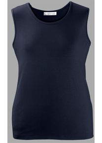 Dames Top met ronde hals in marine ,maat 36, WITT, 100% Katoen