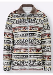 feel good Dames Huispak van interlock in donkertaupe gedessineerd ,maat 24/25, Witt, 60% Katoen, 40% Polyester