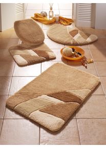 Hagemann unisex Badmat in beige ,maat 6 - Dekselovertrek, Witt, 100% Polyacryl