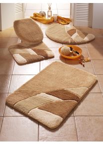 Hagemann unisex Badmat in beige ,maat 6 - Dekselovertrek, Witt, 100% Polyacryl
