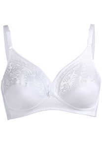 Triumph Damen BH ohne Bügel in weiß ,Größe 90C, Witt, 33% Polyamid, 31% Baumwolle, 26% Polyester, 10% Elasthan