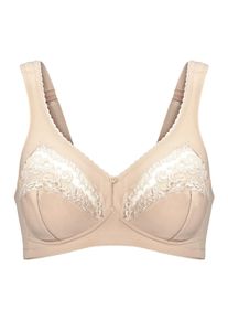Triumph Dames Beha in ivoorkleur ,maat 100E, Witt, 52% Polyamide, 25% Elastan, 19% Polyester, 4% Katoen