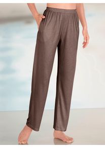 Dames Vrijetijdsbroek met comfortband rondom in bruin ,maat 38, WITT, 70% Viscose, 30% Polyester