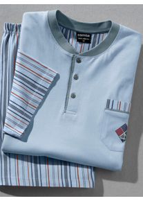 COMTE Heren shortama in blauw ,maat 48, Witt, 100% Katoen