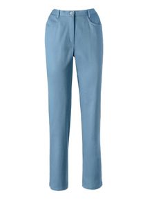 Dames 5-pocketjeans met stretch in blue-bleached ,maat 38, WITT, 81% Katoen, 17% Polyester, 2% Elastan